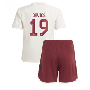 Bayern Munich Alphonso Davies #19 Dětské Alternativní dres komplet 2023-24 Krátký Rukáv (+ trenýrky)